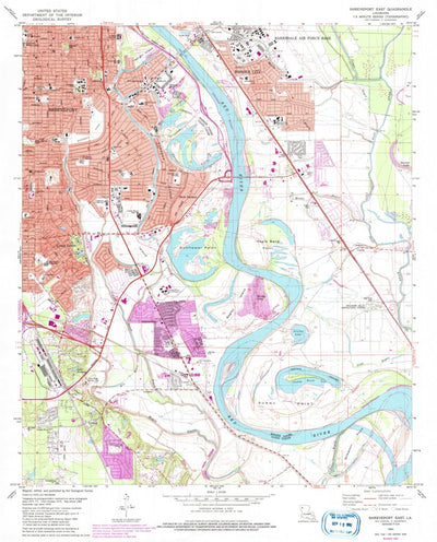 United States Geological Survey Shreveport East, LA (1980, 24000-Scale) digital map