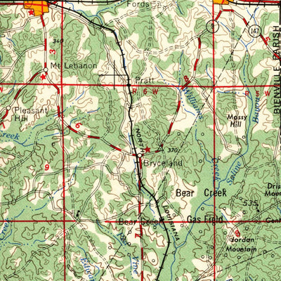 United States Geological Survey Shreveport, LA (1956, 250000-Scale) digital map