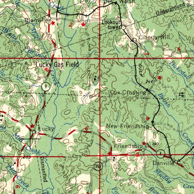 United States Geological Survey Shreveport, LA (1956, 250000-Scale) digital map