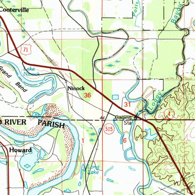 United States Geological Survey Shreveport South, LA (1985, 100000-Scale) digital map