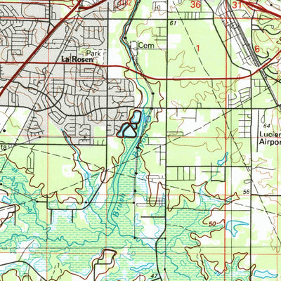 United States Geological Survey Shreveport South, LA (1985, 100000-Scale) digital map