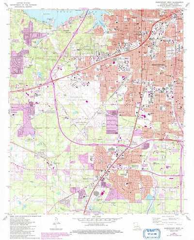 United States Geological Survey Shreveport West, LA (1980, 24000-Scale) digital map