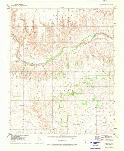 United States Geological Survey Shrewder, OK (1971, 24000-Scale) digital map