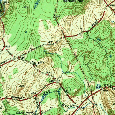 United States Geological Survey Shrewsbury, MA (1943, 31680-Scale) digital map