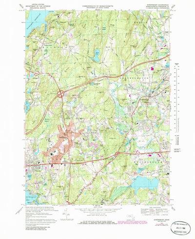 United States Geological Survey Shrewsbury, MA (1969, 24000-Scale) digital map