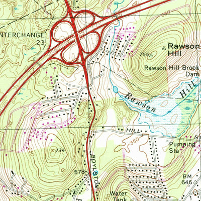 United States Geological Survey Shrewsbury, MA (1969, 24000-Scale) digital map