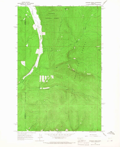 United States Geological Survey Shroder Creek, MT (1964, 24000-Scale) digital map