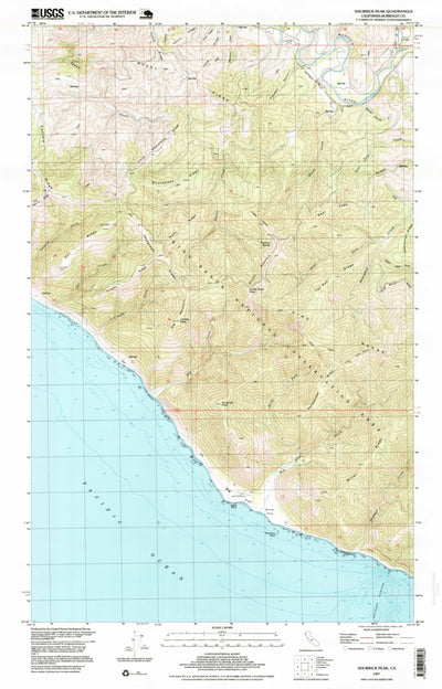 United States Geological Survey Shubrick Peak, CA (1997, 24000-Scale) digital map