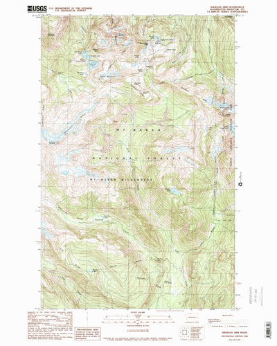 United States Geological Survey Shuksan Arm, WA (1989, 24000-Scale) digital map