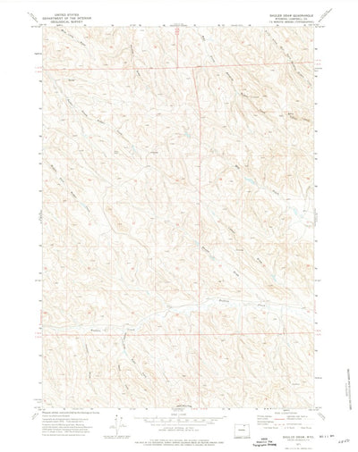 United States Geological Survey Shuler Draw, WY (1971, 24000-Scale) digital map