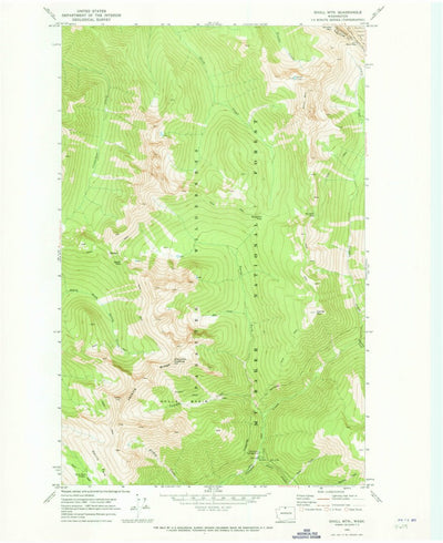 United States Geological Survey Shull Mountain, WA (1969, 24000-Scale) digital map
