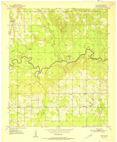 United States Geological Survey Shults, OK (1951, 24000-Scale) digital map