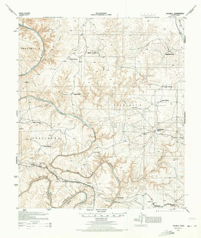 United States Geological Survey Shumla, TX (1943, 62500-Scale) digital map