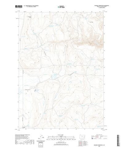 United States Geological Survey Shumway Reservoir, OR (2020, 24000-Scale) digital map
