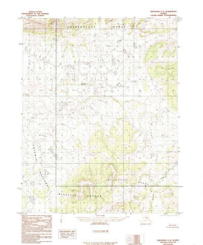 United States Geological Survey Shungnak C-4, AK (1985, 63360-Scale) digital map