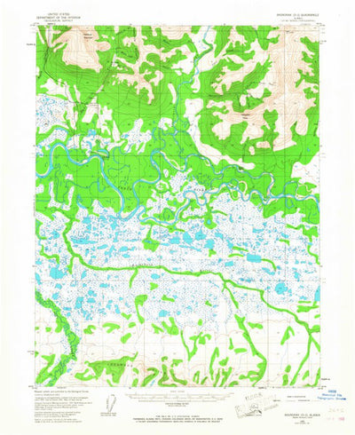 United States Geological Survey Shungnak D-2, AK (1955, 63360-Scale) digital map