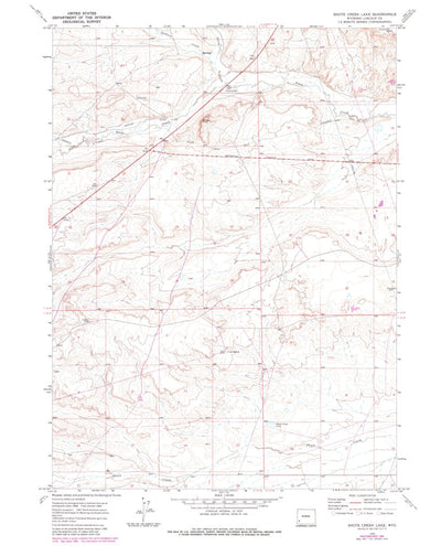 United States Geological Survey Shute Creek Lake, WY (1969, 24000-Scale) digital map