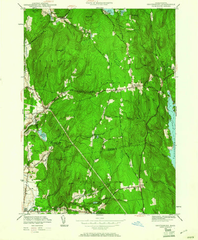 United States Geological Survey Shutesbury, MA (1950, 24000-Scale) digital map