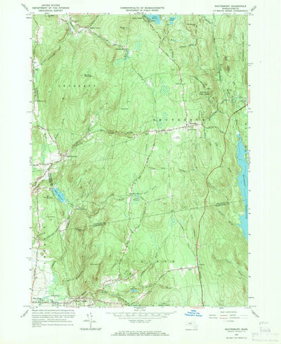 United States Geological Survey Shutesbury, MA (1964, 24000-Scale) digital map