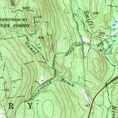 United States Geological Survey Shutesbury, MA (1964, 24000-Scale) digital map