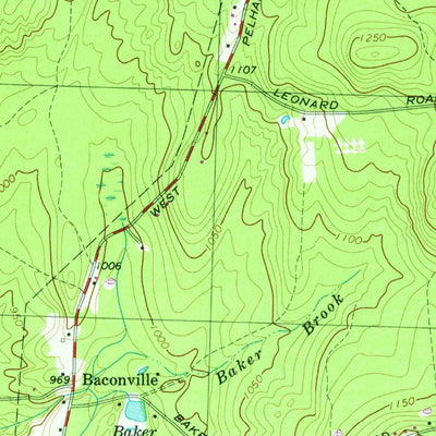 United States Geological Survey Shutesbury, MA (1964, 25000-Scale) digital map