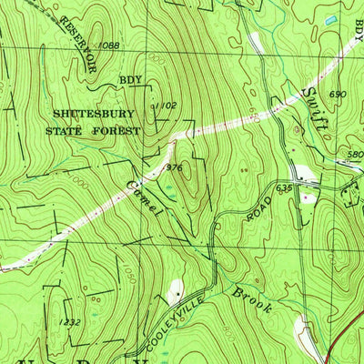 United States Geological Survey Shutesbury, MA (1964, 25000-Scale) digital map