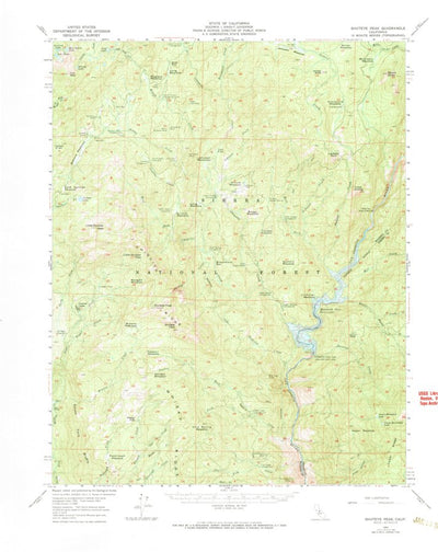 United States Geological Survey Shuteye Peak, CA (1953, 62500-Scale) digital map