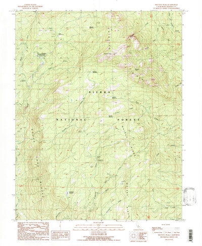 United States Geological Survey Shuteye Peak, CA (1990, 24000-Scale) digital map