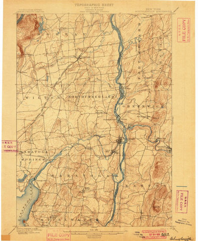 United States Geological Survey Shuylerville, NY (1900, 62500-Scale) digital map
