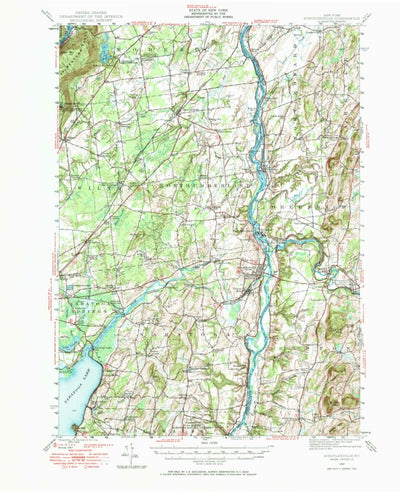 United States Geological Survey Shuylerville, NY (1947, 62500-Scale) digital map