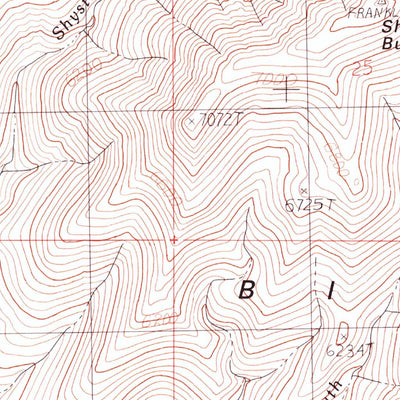 United States Geological Survey Shyster Butte, NV (1990, 24000-Scale) digital map