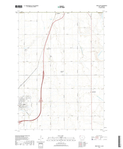 United States Geological Survey Sibley East, IA (2018, 24000-Scale) digital map