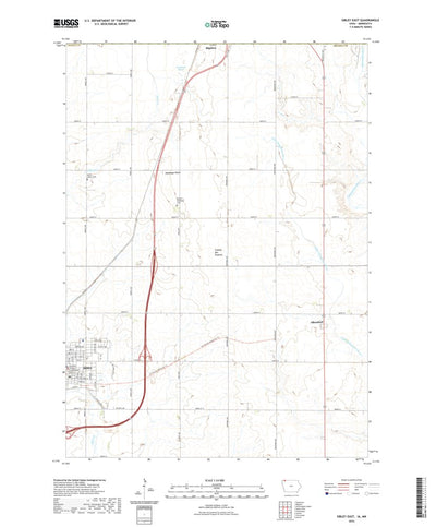 United States Geological Survey Sibley East, IA (2022, 24000-Scale) digital map