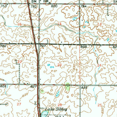 United States Geological Survey Sibley, IL (1947, 62500-Scale) digital map