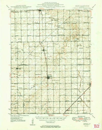 United States Geological Survey Sibley, IL (1949, 62500-Scale) digital map