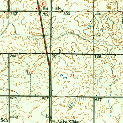United States Geological Survey Sibley, IL (1949, 62500-Scale) digital map