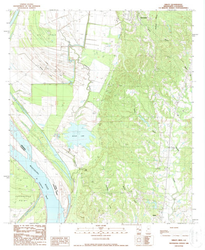 United States Geological Survey Sibley, MS-LA (1988, 24000-Scale) digital map