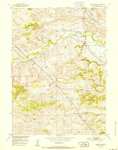 United States Geological Survey Sibley Peak, WY (1951, 24000-Scale) digital map