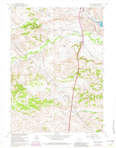 United States Geological Survey Sibley Peak, WY (1961, 24000-Scale) digital map