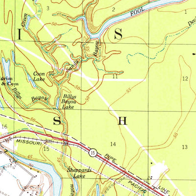 United States Geological Survey Sicily Island, LA (1957, 62500-Scale) digital map