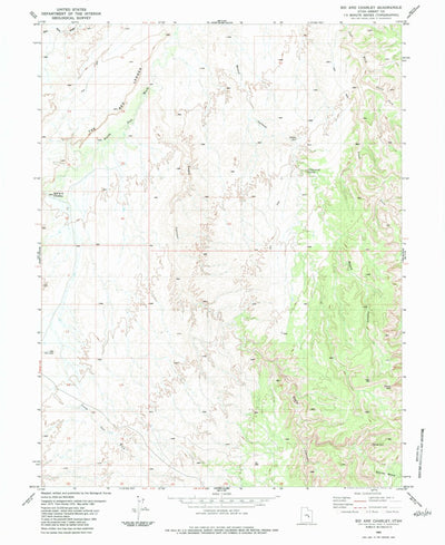 United States Geological Survey Sid And Charley, UT (1983, 24000-Scale) digital map