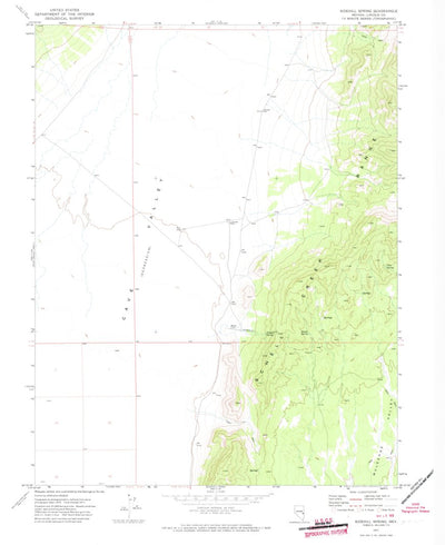 United States Geological Survey Sidehill Spring, NV (1971, 24000-Scale) digital map