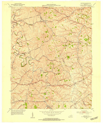 United States Geological Survey Sideview, KY (1952, 24000-Scale) digital map