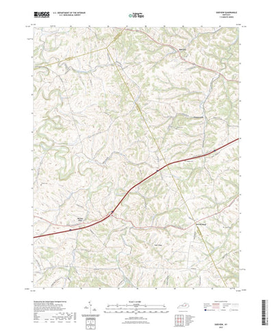 United States Geological Survey Sideview, KY (2022, 24000-Scale) digital map