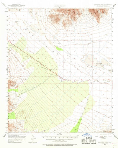 United States Geological Survey Sidewinder Well, CA (1952, 62500-Scale) digital map