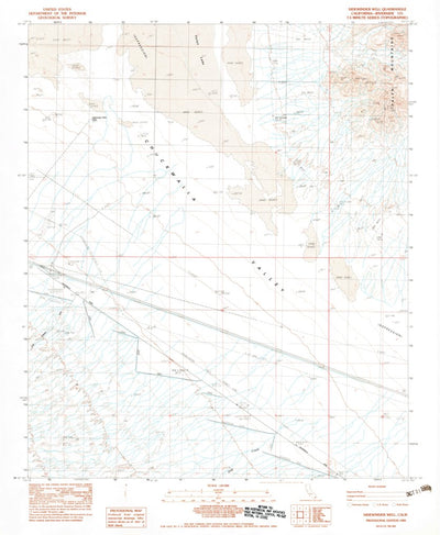 United States Geological Survey Sidewinder Well, CA (1983, 24000-Scale) digital map