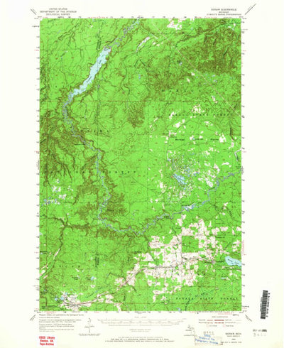 United States Geological Survey Sidnaw, MI (1954, 62500-Scale) digital map