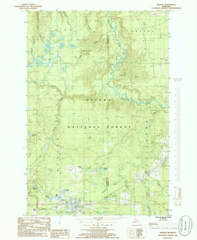 United States Geological Survey Sidnaw, MI (1985, 24000-Scale) digital map