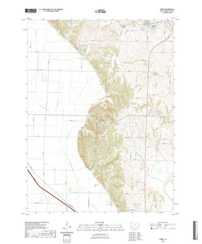 United States Geological Survey Sidney, IA (2022, 24000-Scale) digital map