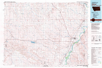 United States Geological Survey Sidney, MT-ND (1981, 100000-Scale) digital map
